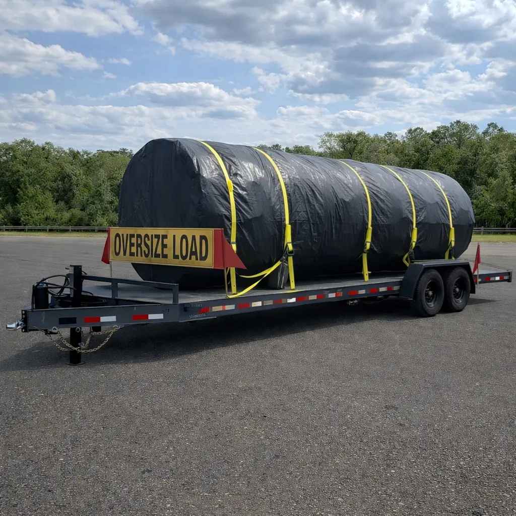 Panther Cargo equipment trailer prepared for an oversized load
